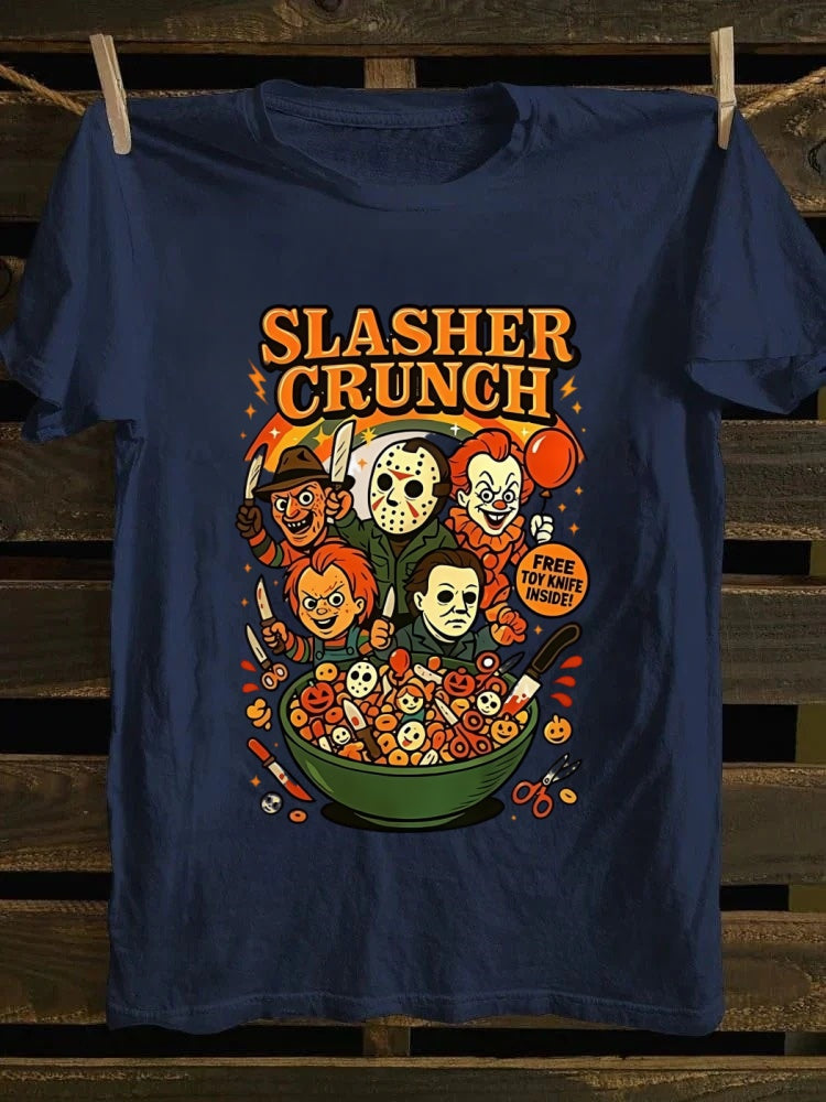 Slasher Crunch Printed Unisex Oversized Halloween T-shirt