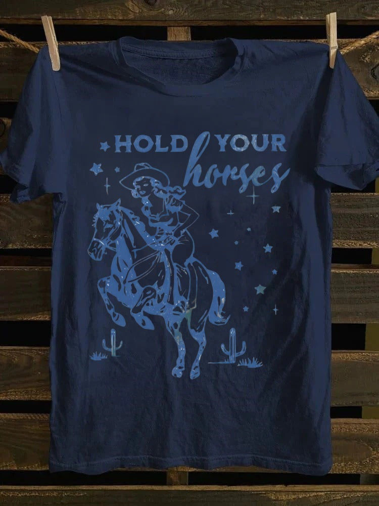 Hold Your Horses Comfort Colors retro T-Shirt