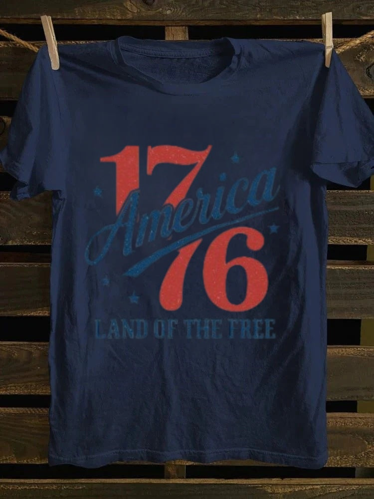 1776 America Land Of The Free T-shirt Retro