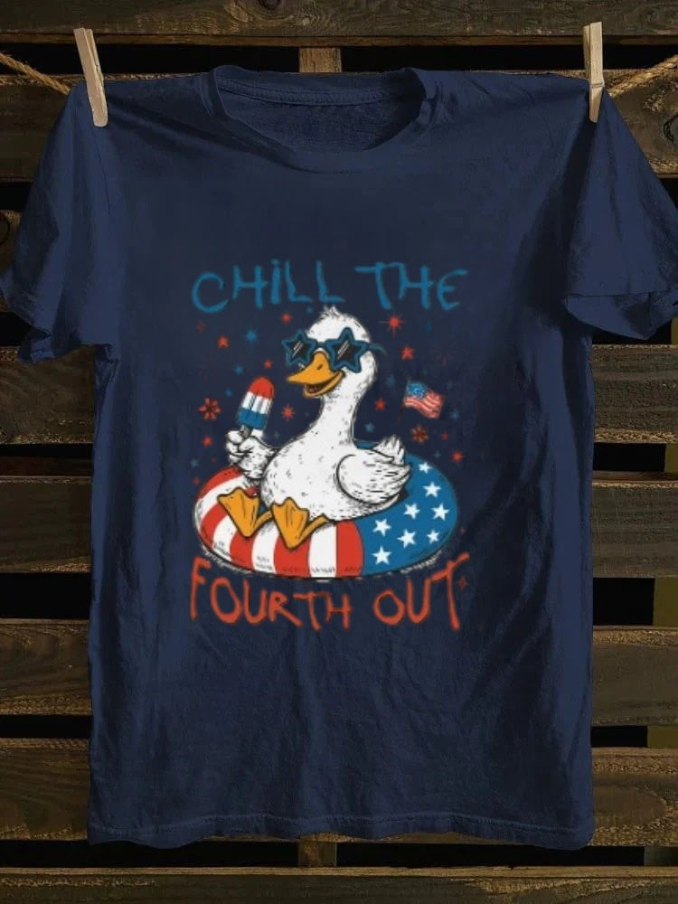 Chill The Fourth Out T-shirt Retro