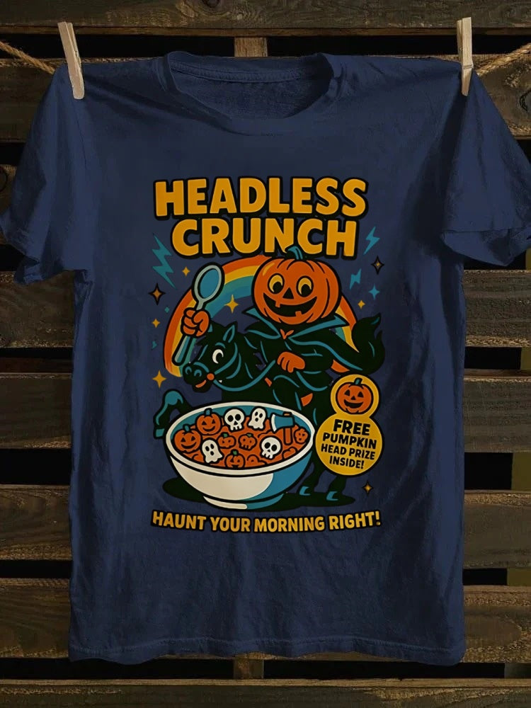 Headless Crunch Printed Unisex Oversized Halloween T-shirt