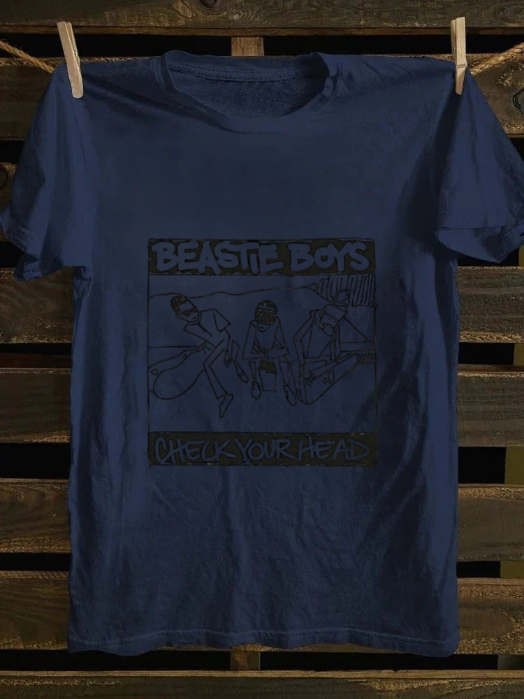 Retro school punk rock band printed design pattern T-shirt BEASTIE BOYS