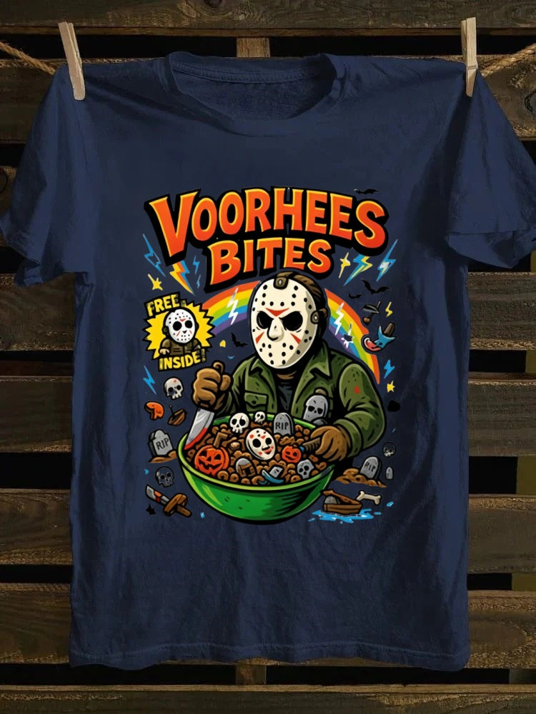 Vorhees Bites Printed Oversized Unisex Halloween T-shirt