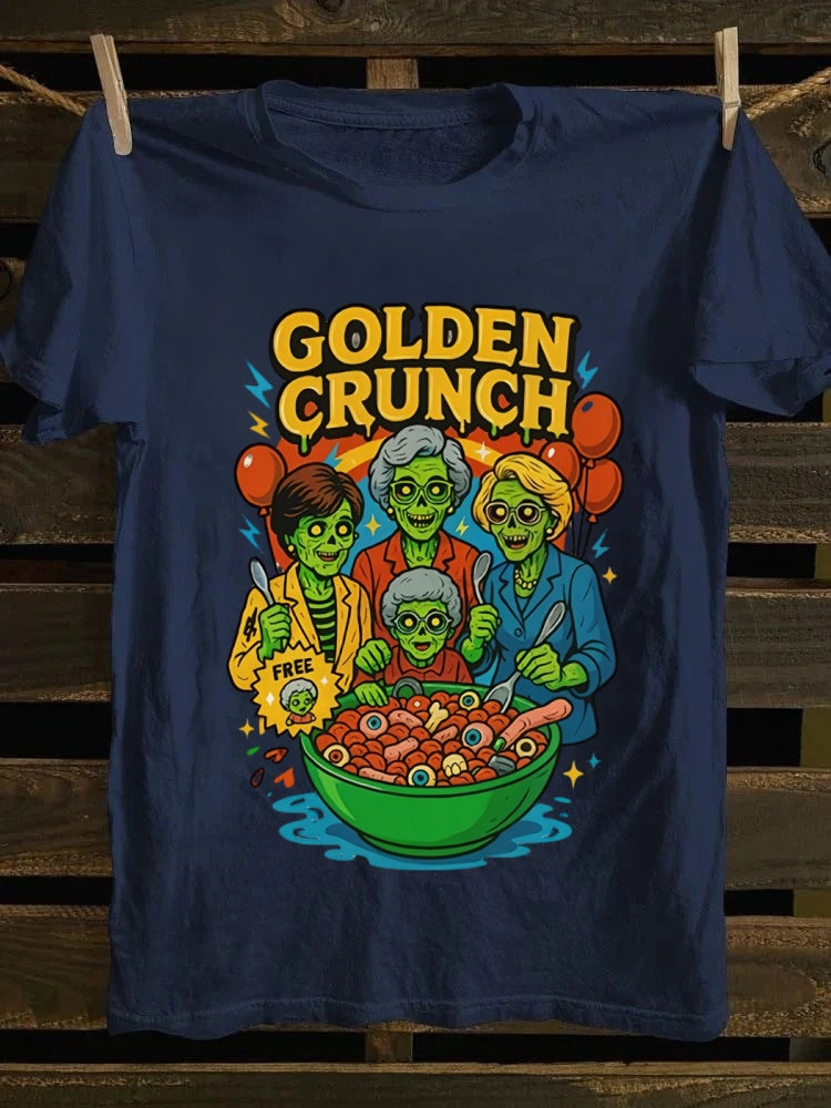 Golden Crunch Printed Unisex Oversized Halloween T-shirt