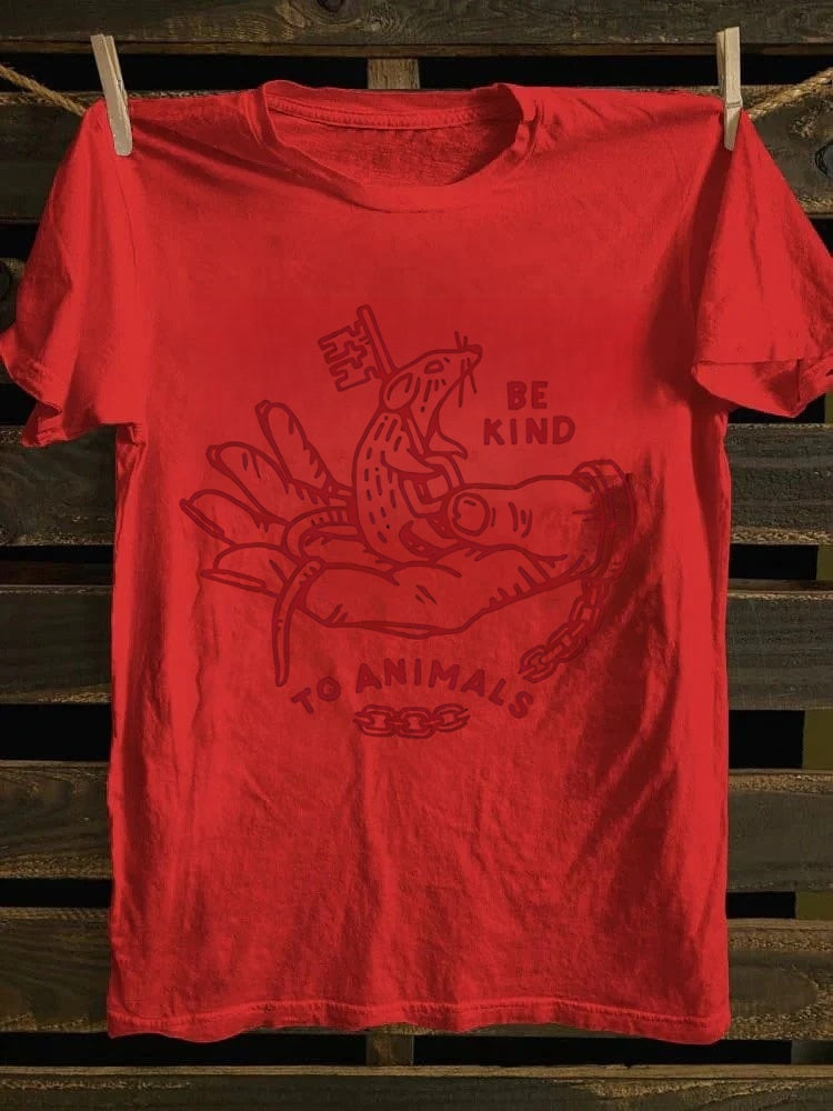 Retro Animal Kindness Vintage CampaignGraphic Tee