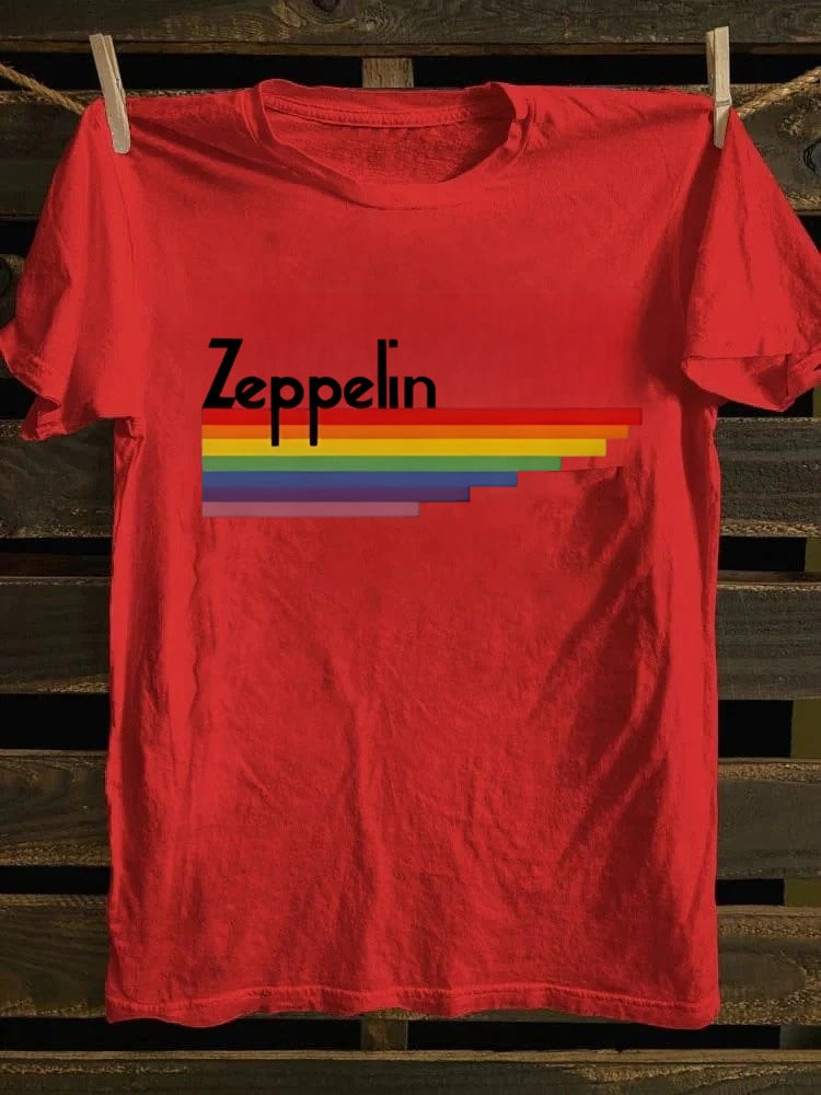 Retro punk rock band printed design pattern T-shirt