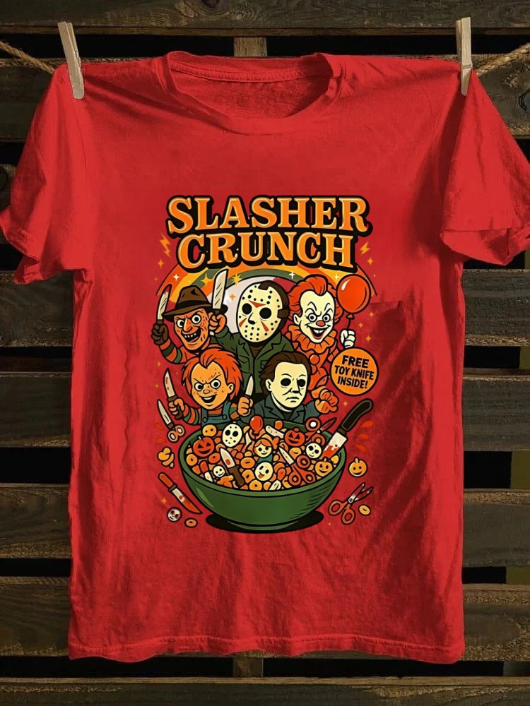 Slasher Crunch Printed Unisex Oversized Halloween T-shirt