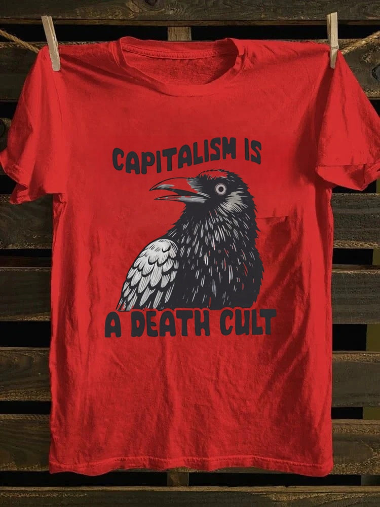 Retro punk rock band printed design pattern T-shirt