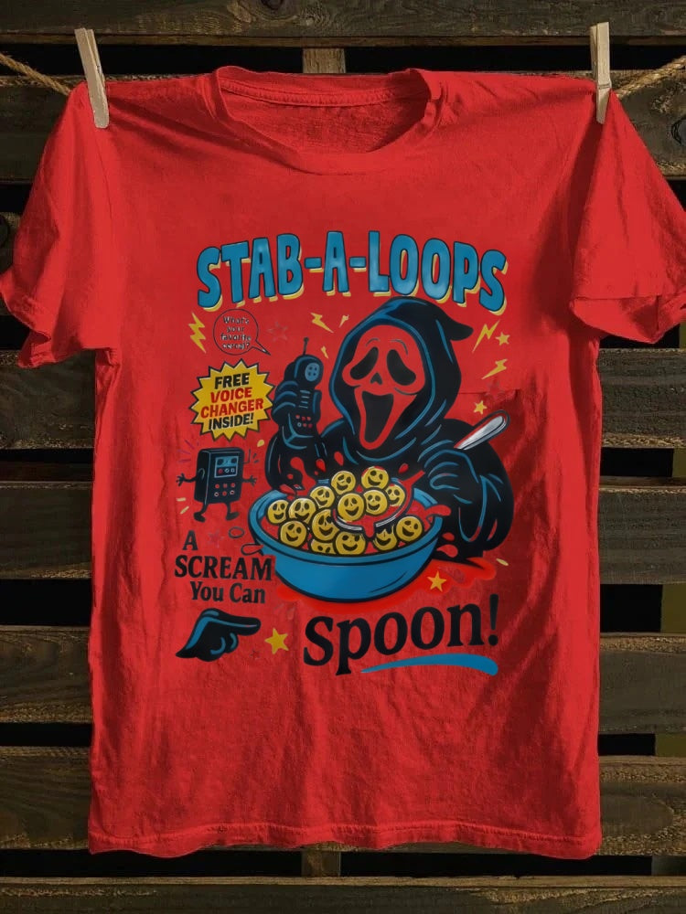 Stab-A-Loops Printed Unisex Oversized Halloween T-shirt