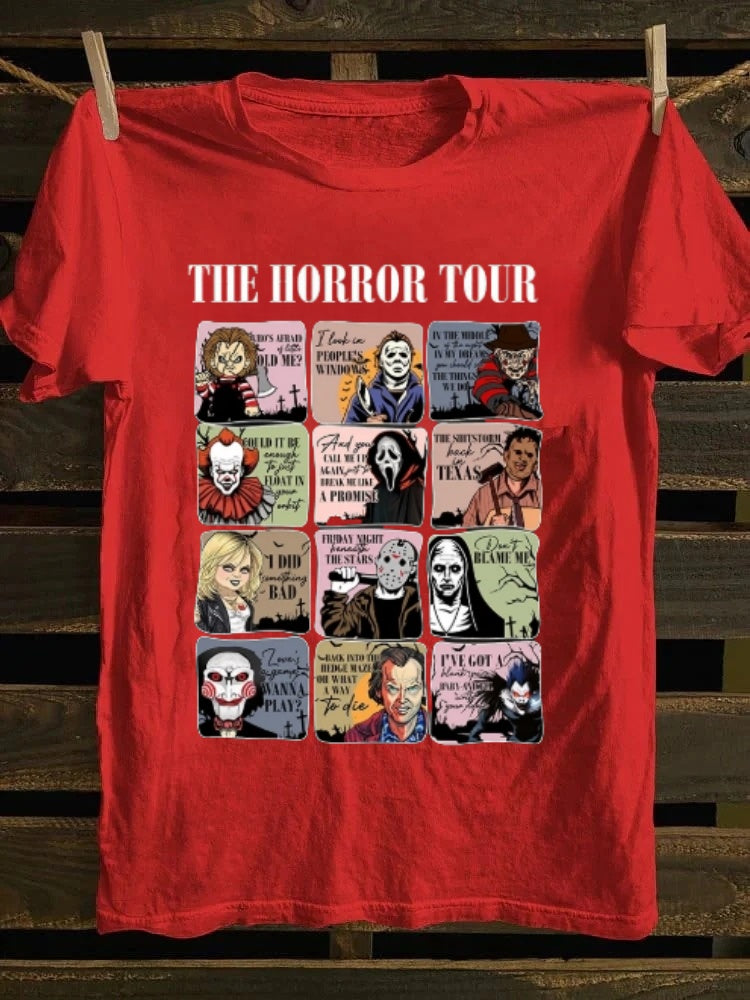 The Horror Tour Printed Unisex Oversized Halloween T-shirt