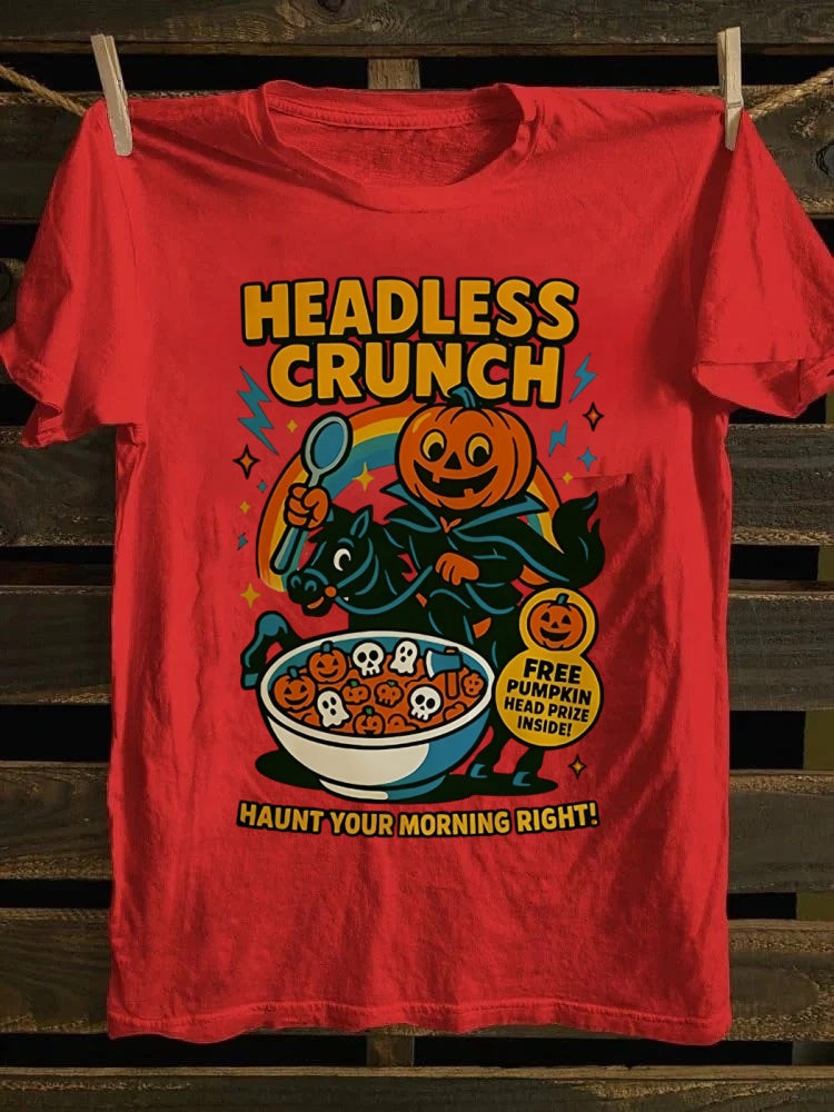 Headless Crunch Printed Unisex Oversized Halloween T-shirt