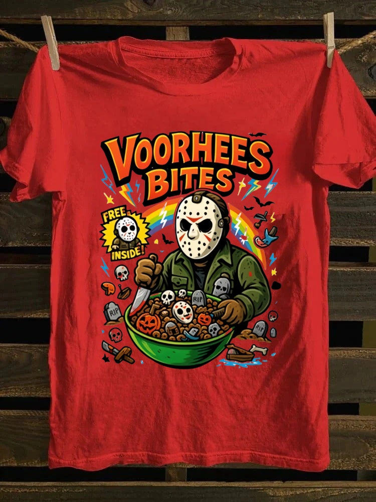 Vorhees Bites Printed Oversized Unisex Halloween T-shirt
