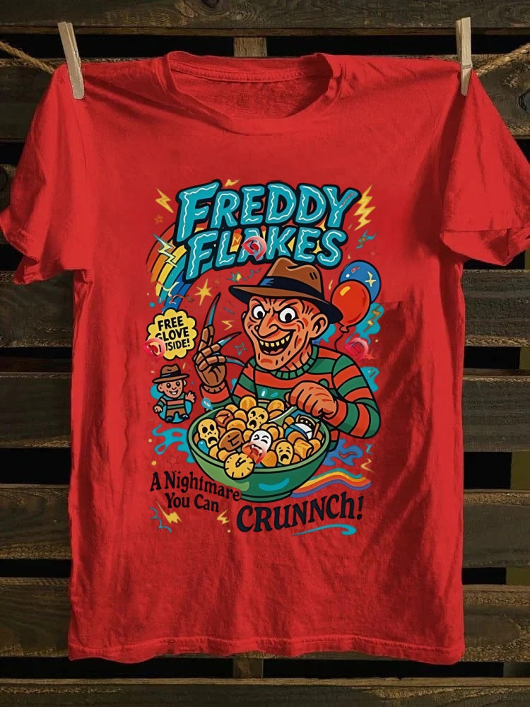 Freddy Flakes Printed Oversized Unisex Halloween T-shirt