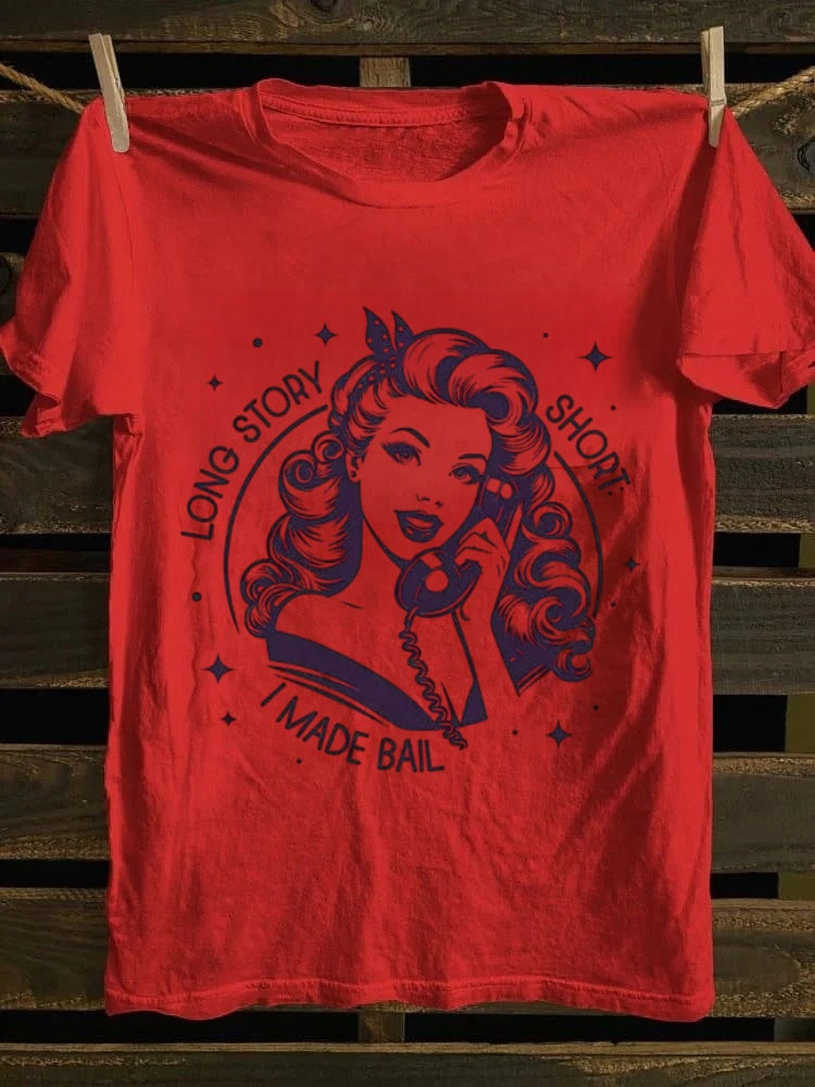 Retro school punk rock band printed design pattern T-shirt