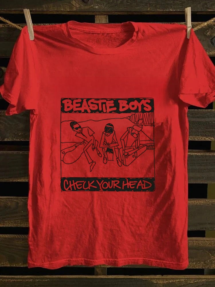 Retro school punk rock band printed design pattern T-shirt BEASTIE BOYS