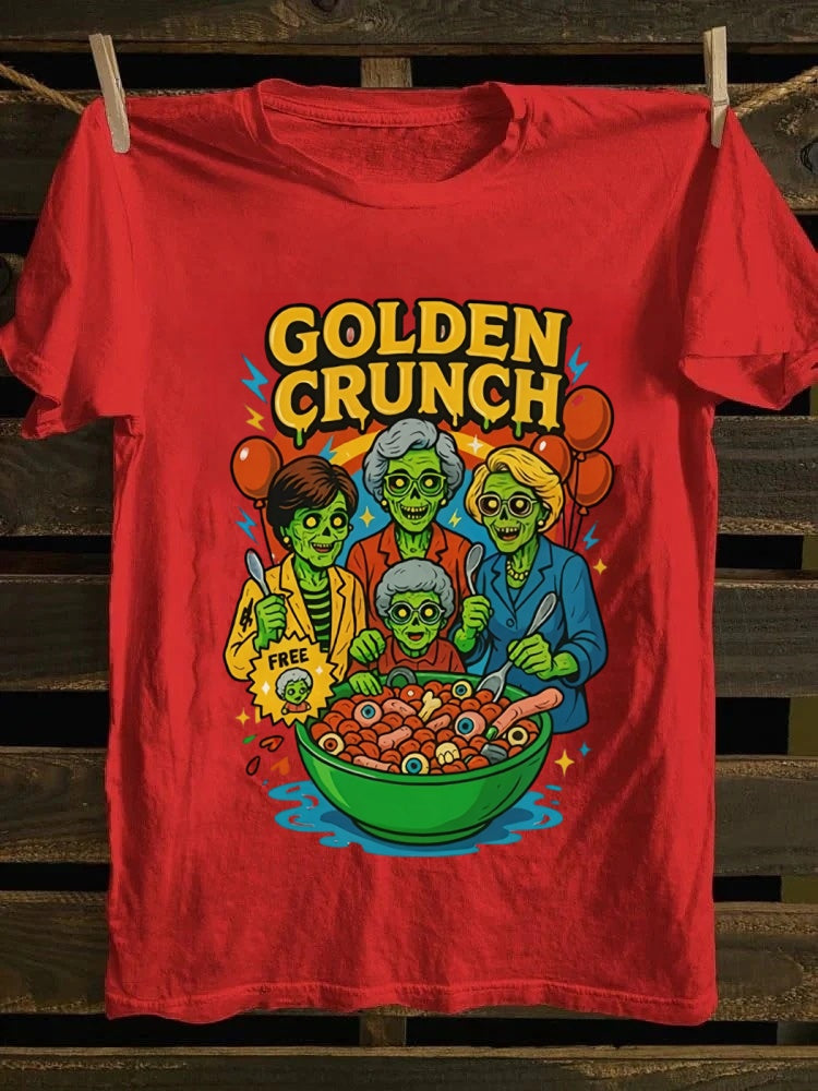 Golden Crunch Printed Unisex Oversized Halloween T-shirt