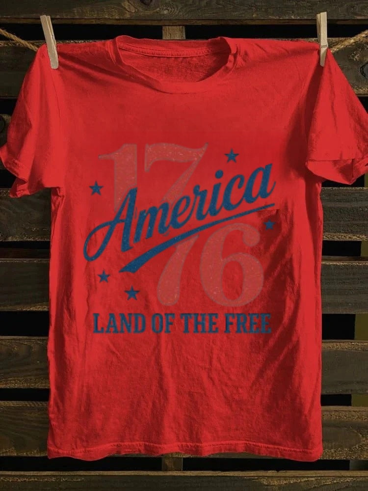 1776 America Land Of The Free T-shirt Retro