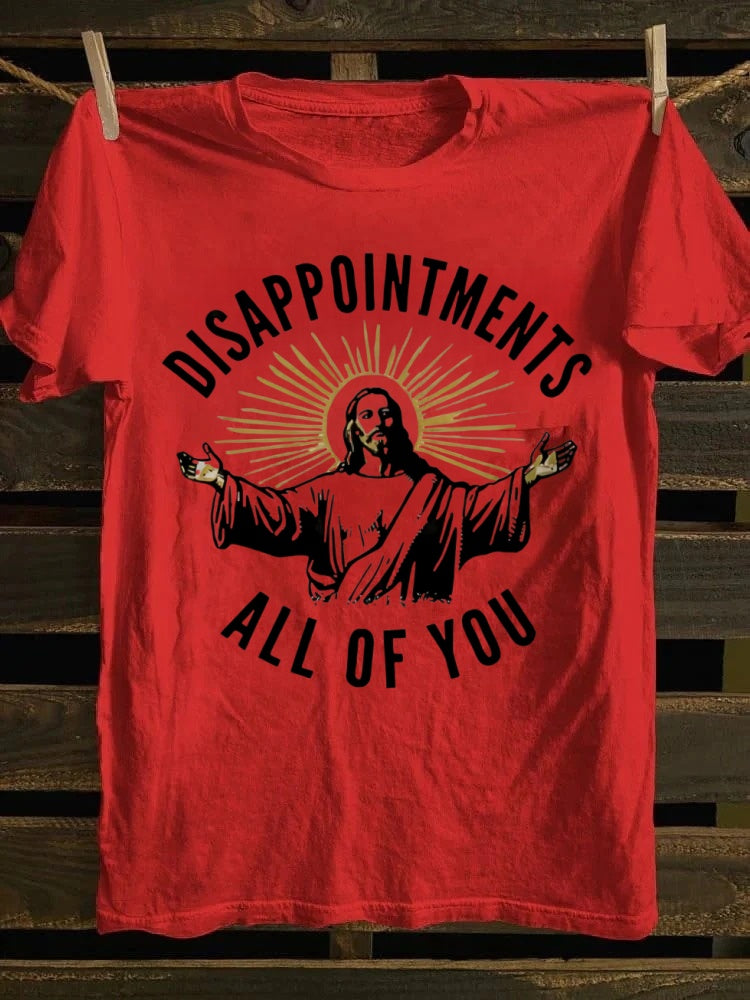 Retro Funny Jesus 'Disappointed in You' Sarcastic T-shirt