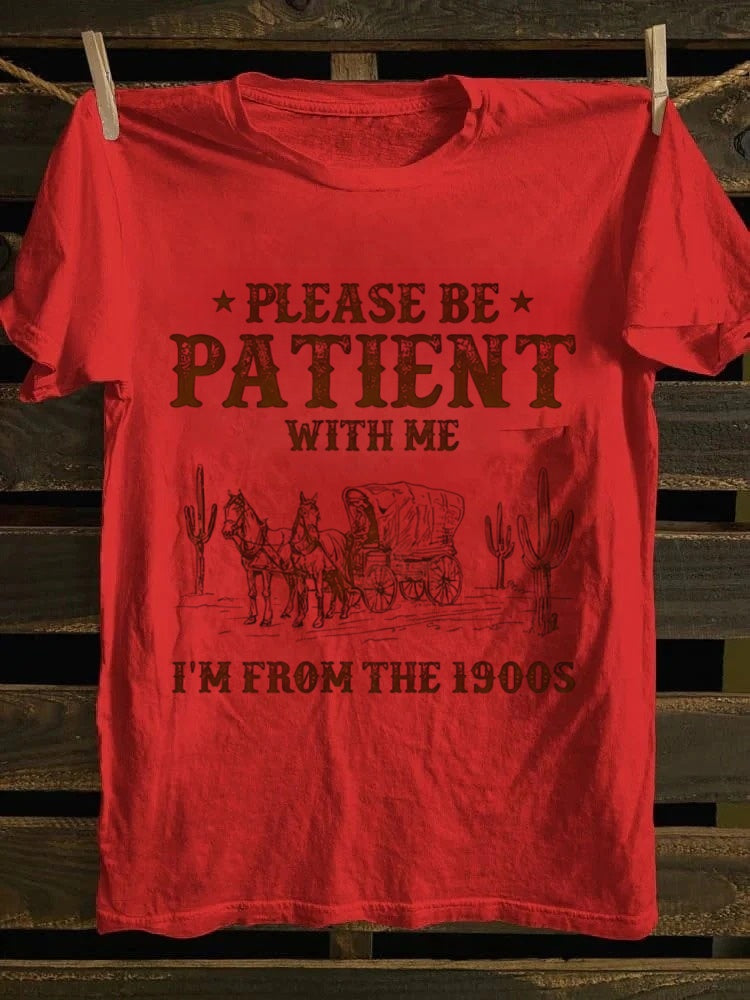 Retro school punk rock band printed design pattern T-shirt