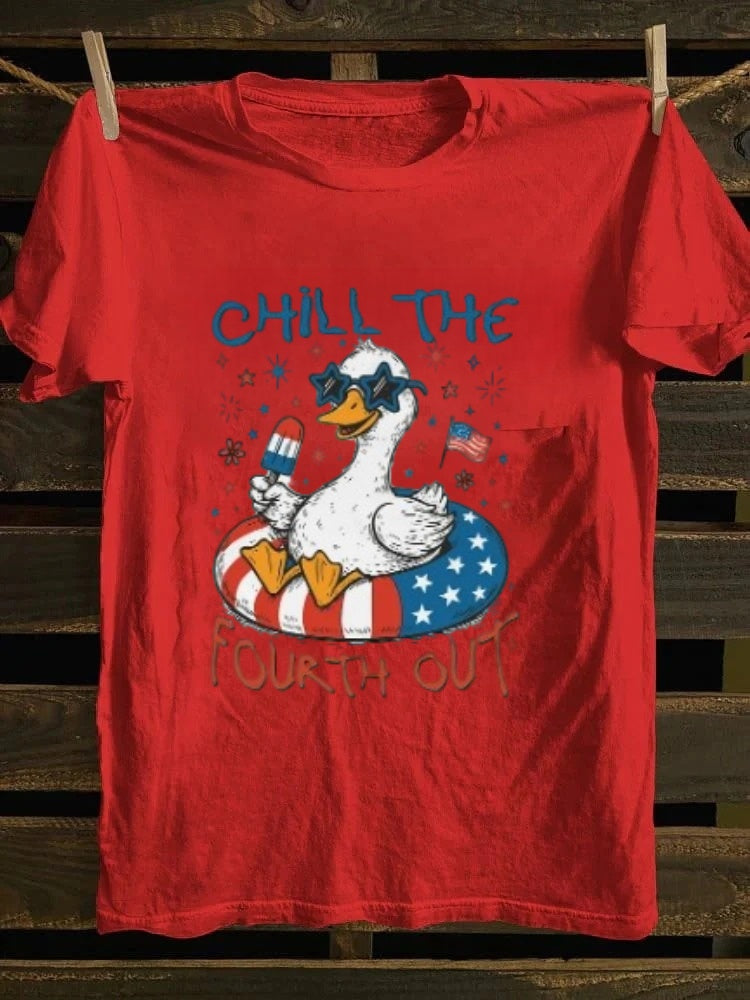 Chill The Fourth Out T-shirt Retro