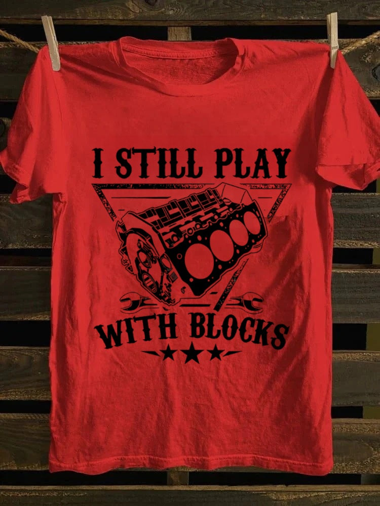 Retro street element printed T-shirt, classic letter pattern pure cotton short sleeved shirt