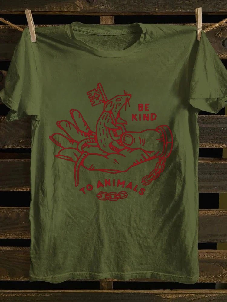 Retro Animal Kindness Vintage CampaignGraphic Tee