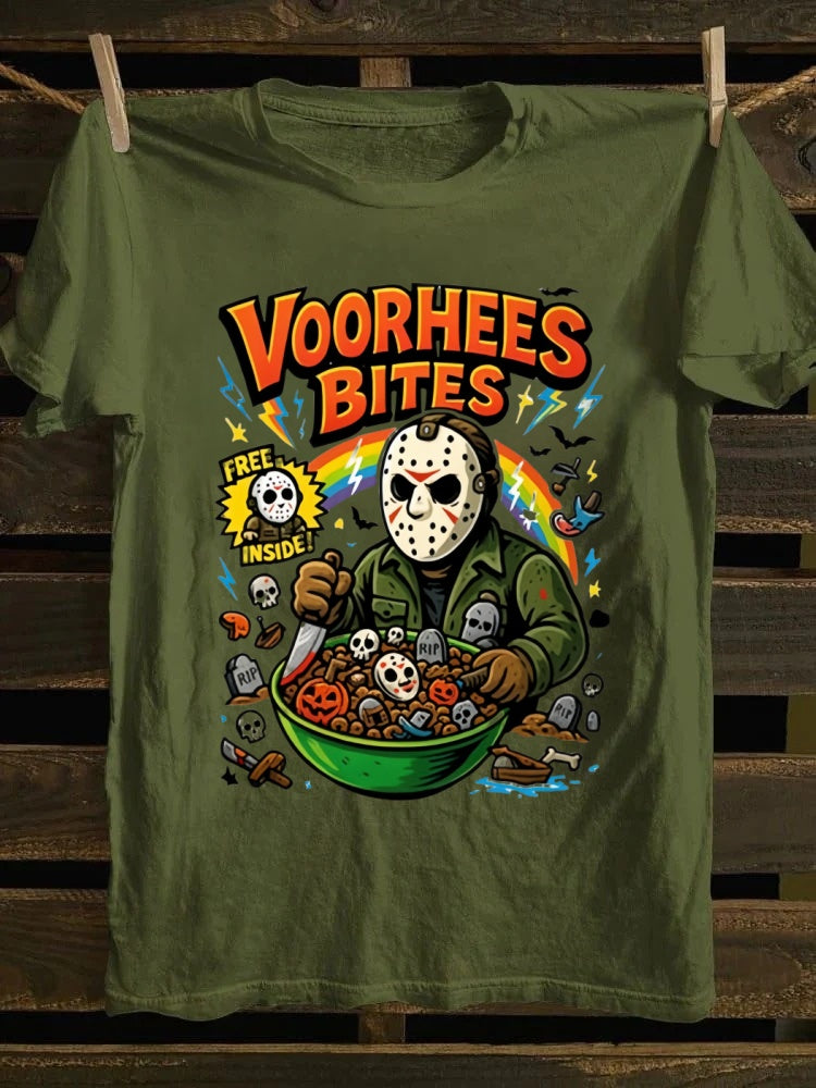 Vorhees Bites Printed Oversized Unisex Halloween T-shirt