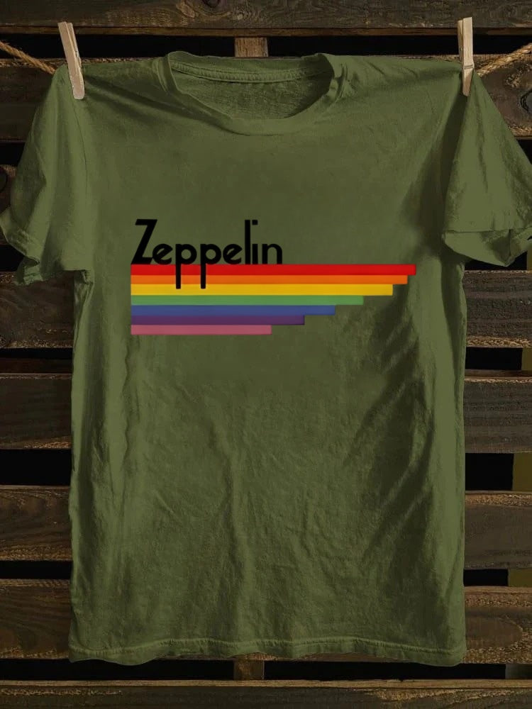 Retro punk rock band printed design pattern T-shirt