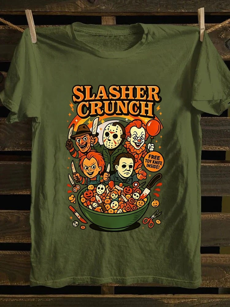 Slasher Crunch Printed Unisex Oversized Halloween T-shirt