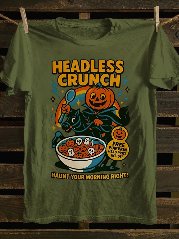 Headless Crunch Printed Unisex Oversized Halloween T-shirt