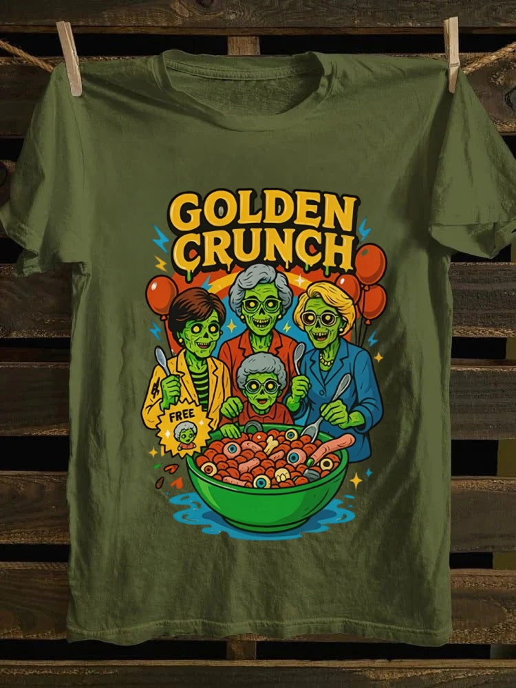 Golden Crunch Printed Unisex Oversized Halloween T-shirt