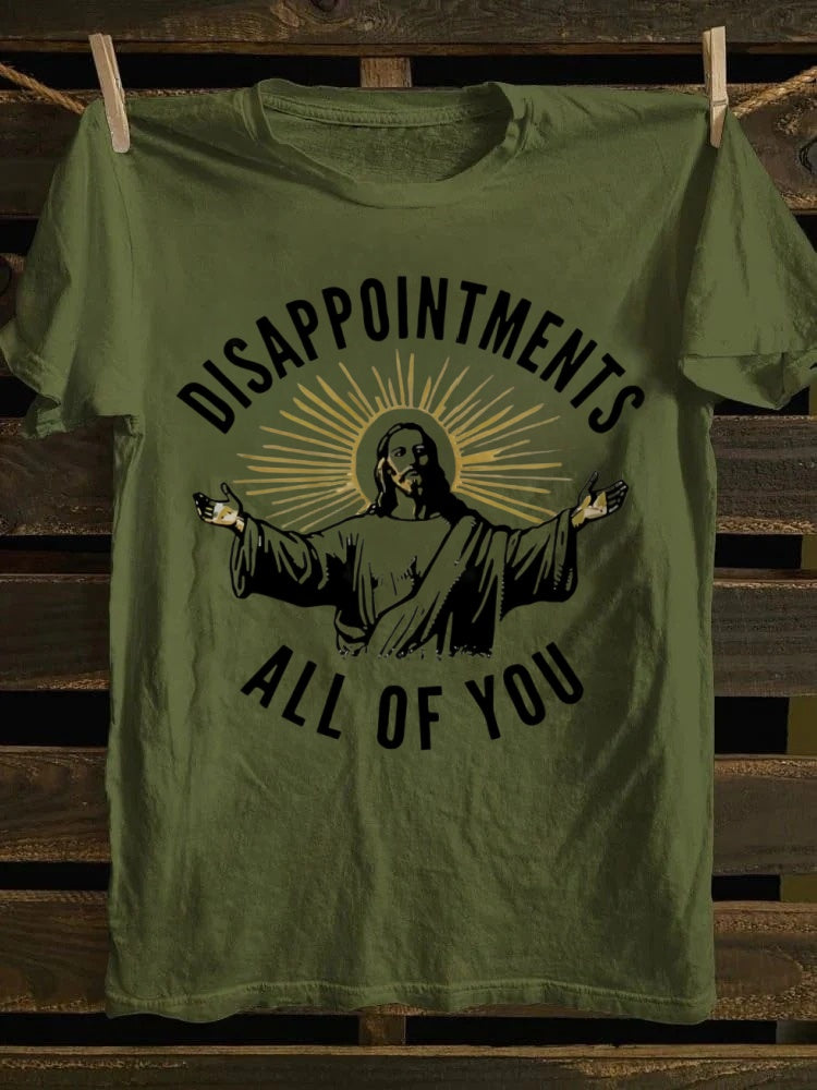 Retro Funny Jesus 'Disappointed in You' Sarcastic T-shirt