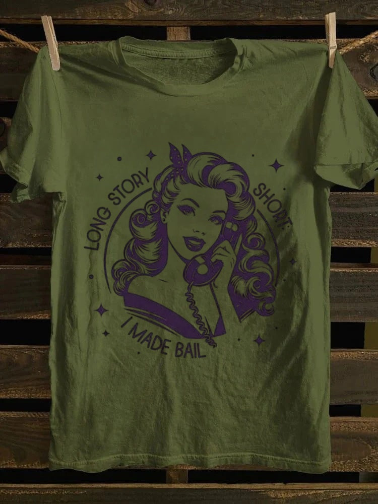 Retro school punk rock band printed design pattern T-shirt