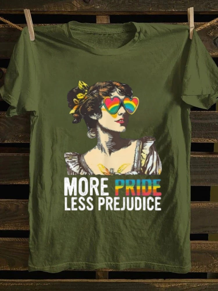 More Pride Less Prejudice T-shirt Retro