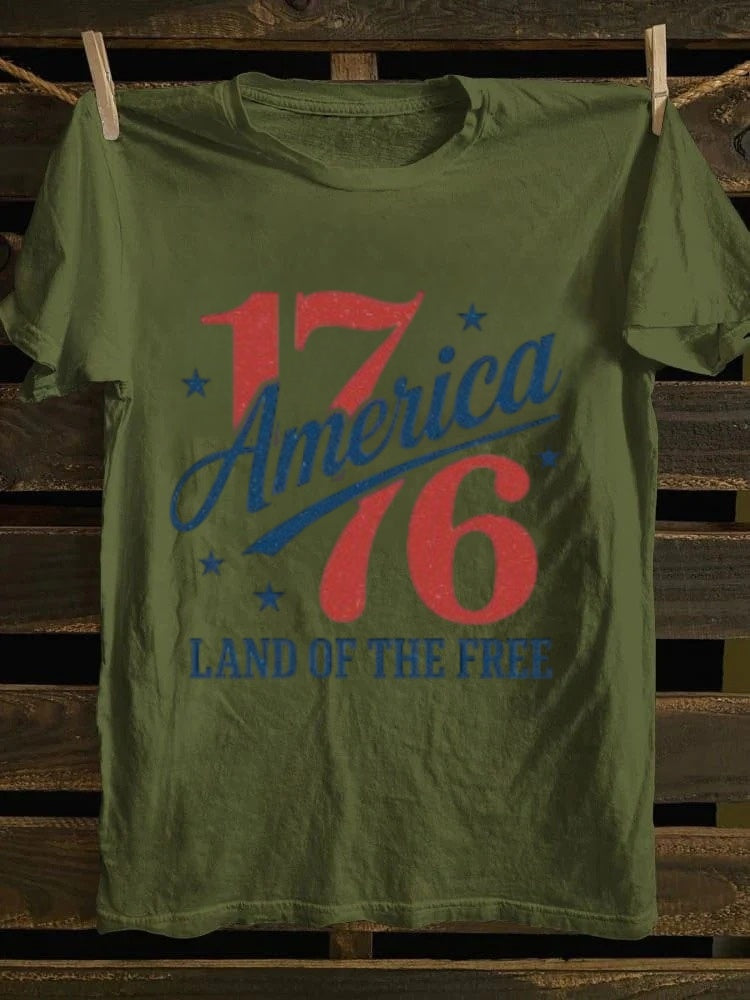 1776 America Land Of The Free T-shirt Retro