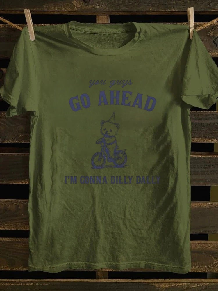 Retro school punk rock band printed design pattern T-shirt GO AHEAD
