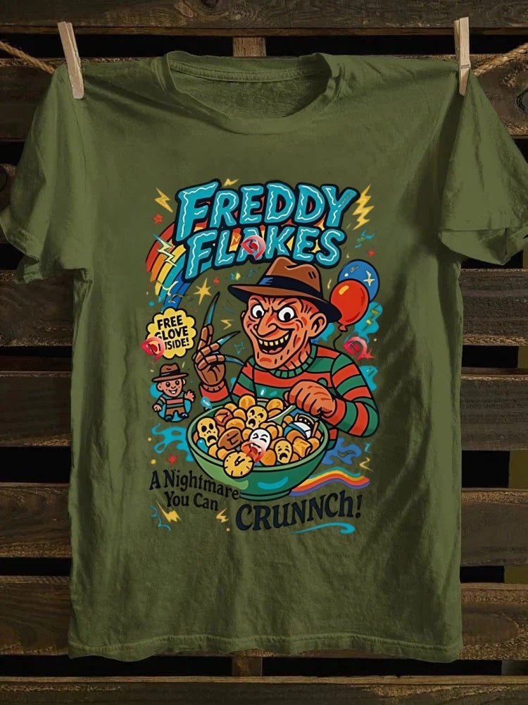 Freddy Flakes Printed Oversized Unisex Halloween T-shirt