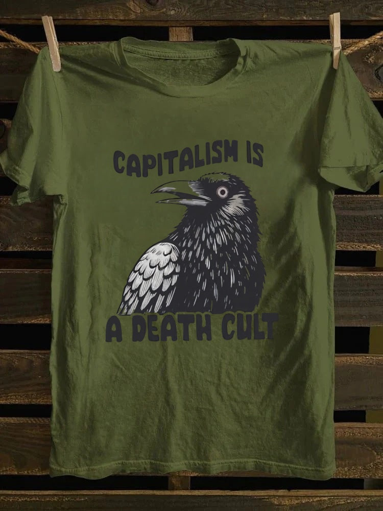 Retro punk rock band printed design pattern T-shirt