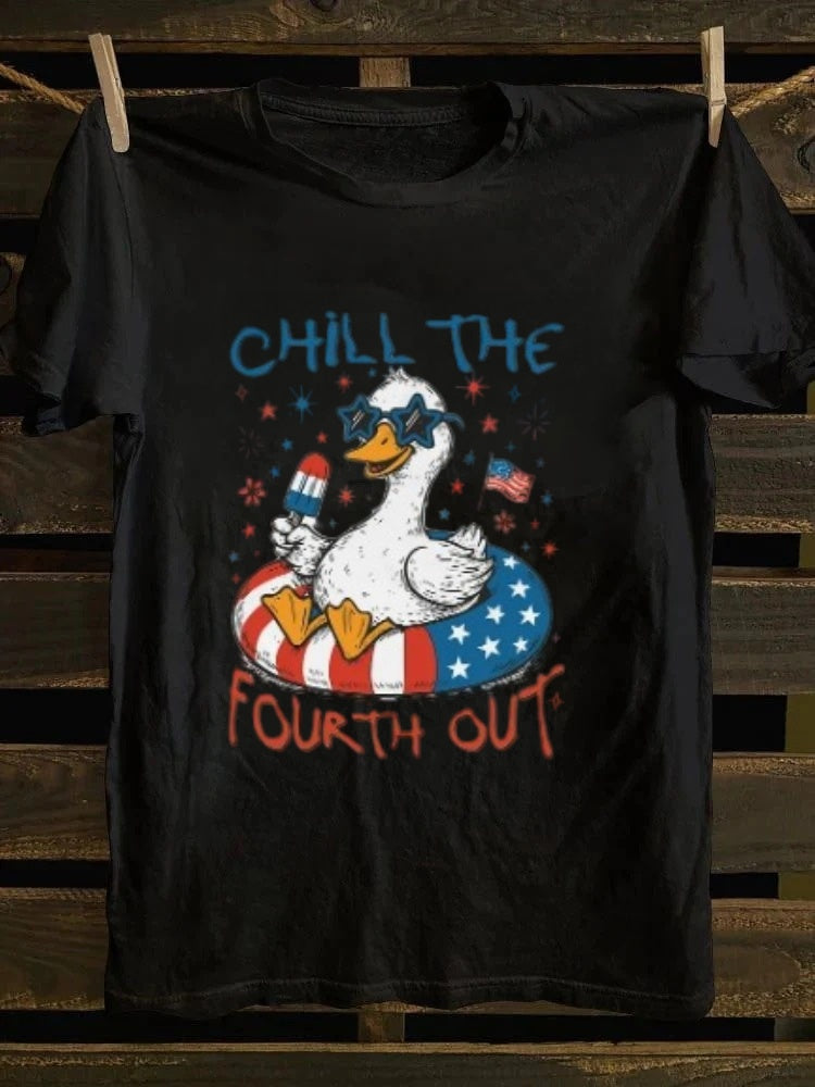 Chill The Fourth Out T-shirt Retro