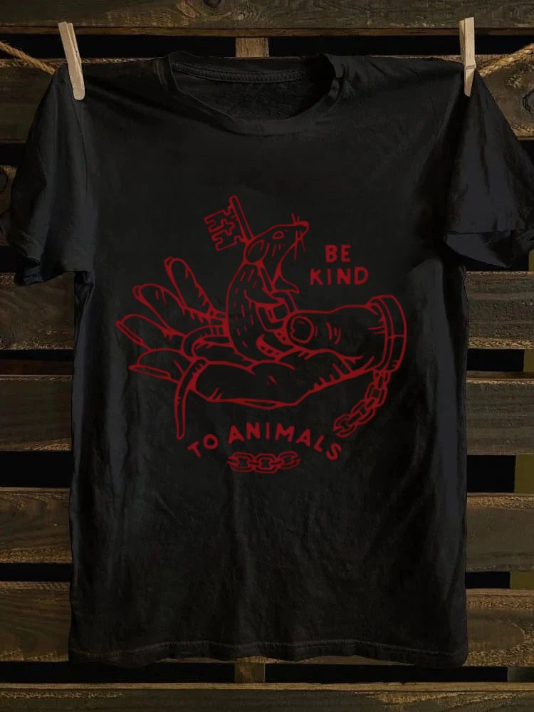 Retro Animal Kindness Vintage CampaignGraphic Tee
