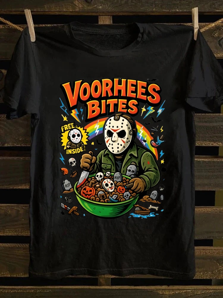 Vorhees Bites Printed Oversized Unisex Halloween T-shirt