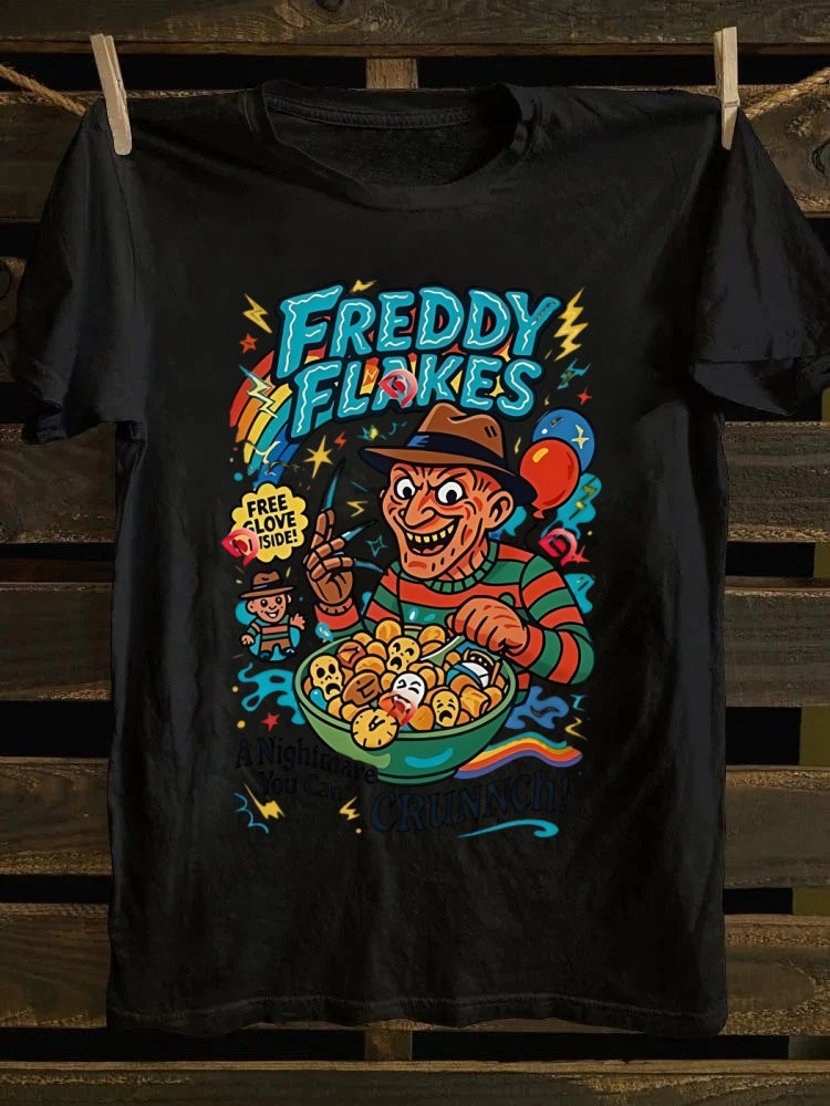 Freddy Flakes Printed Oversized Unisex Halloween T-shirt