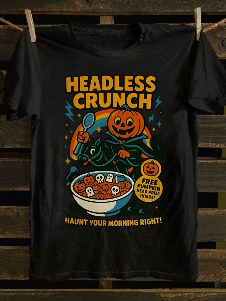 Headless Crunch Printed Unisex Oversized Halloween T-shirt