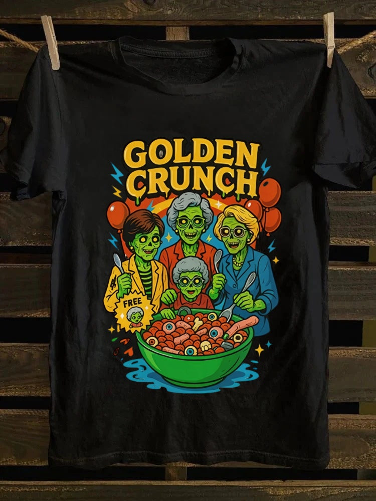 Golden Crunch Printed Unisex Oversized Halloween T-shirt