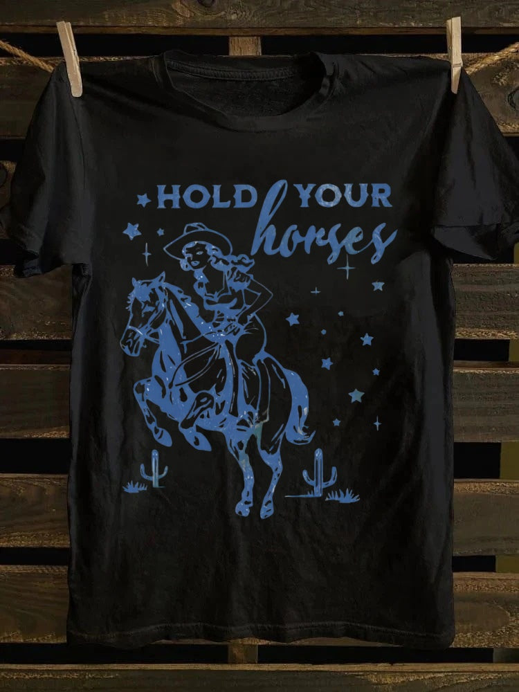 Hold Your Horses Comfort Colors retro T-Shirt