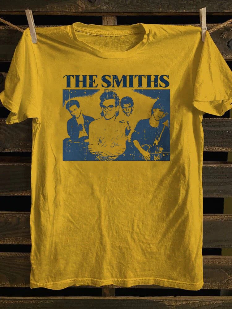 Retro school The Smiths,Casual Short Sleeve with Punk Rock Band TV Poster Design T-shirt