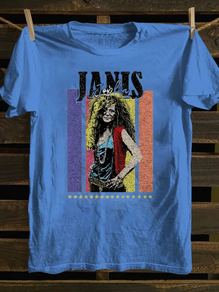 Retro school Vintage Punk Rock Janis Joplin T-shirt