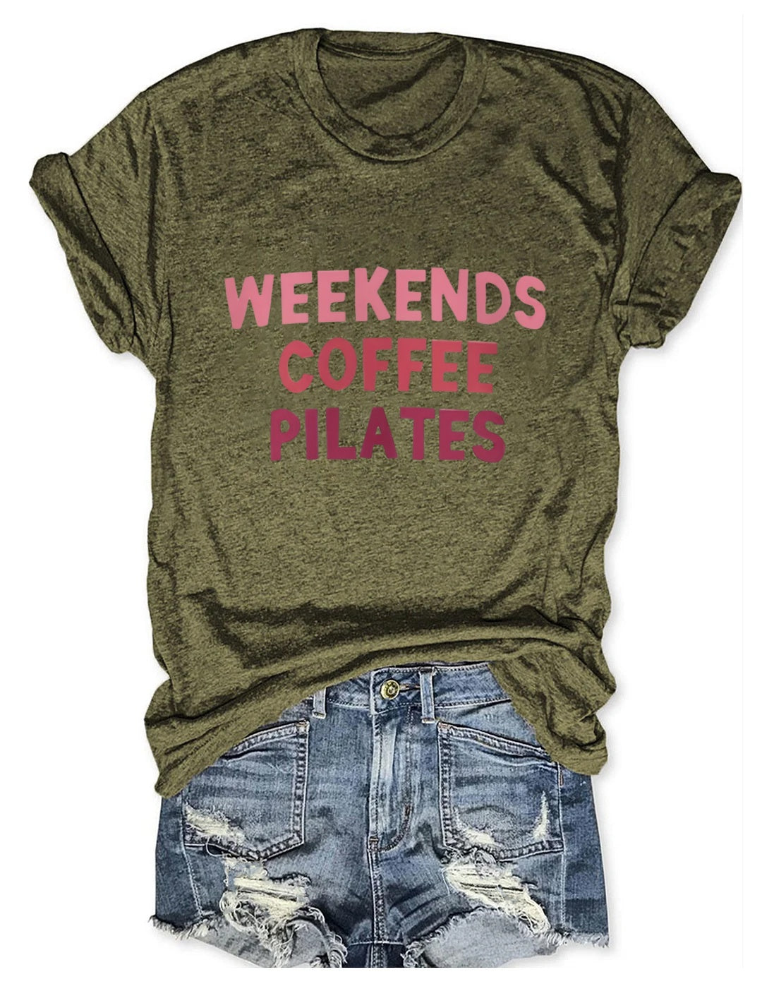 Weekends Coffee Pilates t-shirt