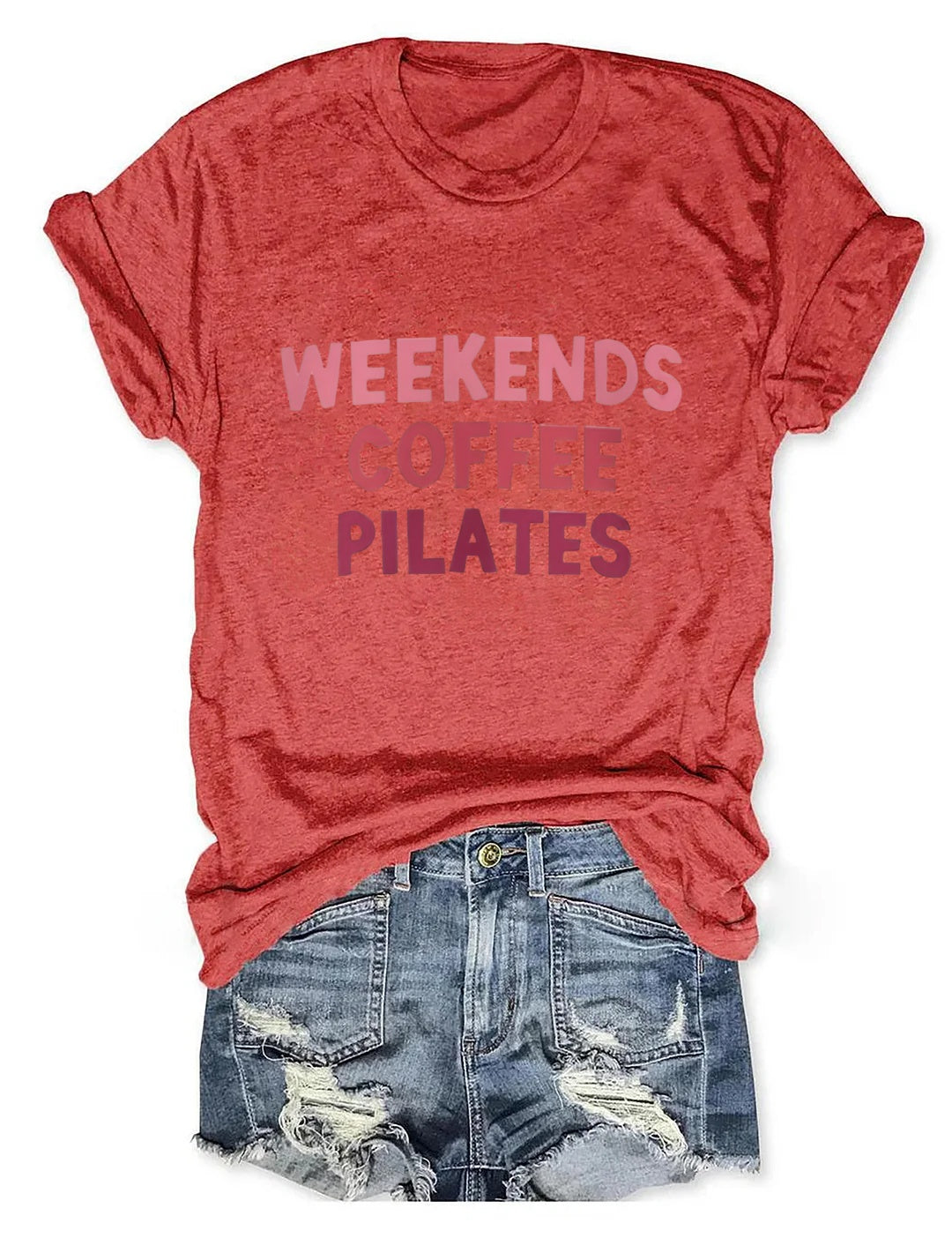 Weekends Coffee Pilates t-shirt
