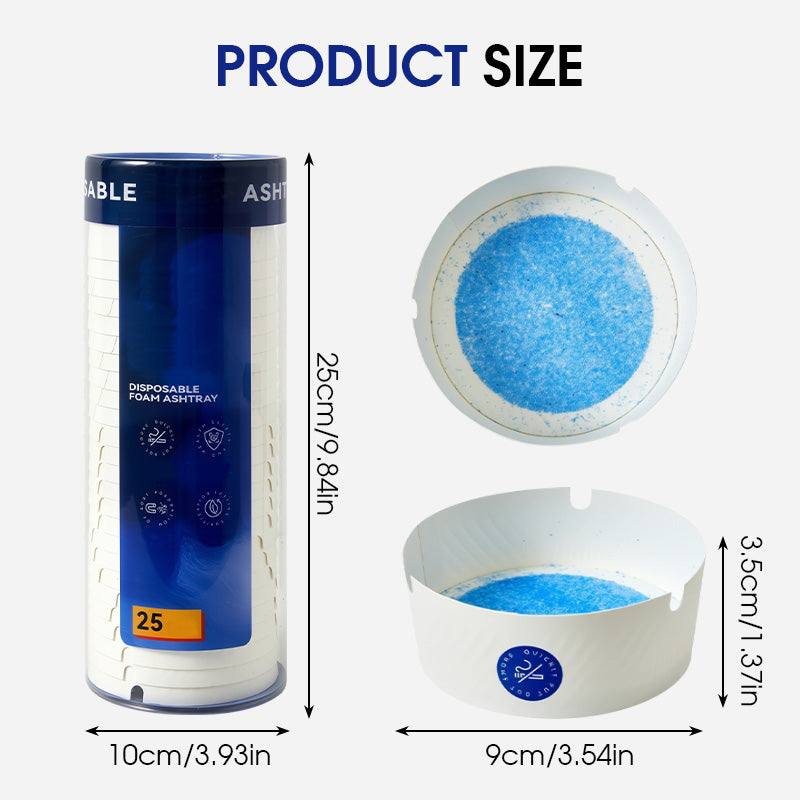 Disposable Ashtrays with Ash Absorbing Gel